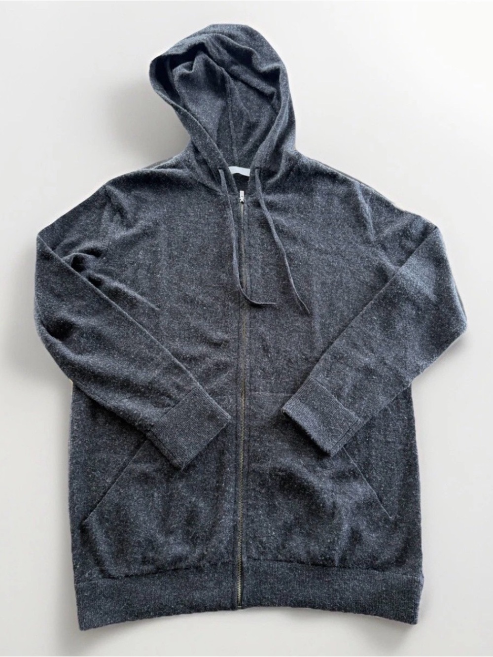 Vince Wool Cashmere Zip Through Hoodie Men's XS Long Sleeve Soft Sweater